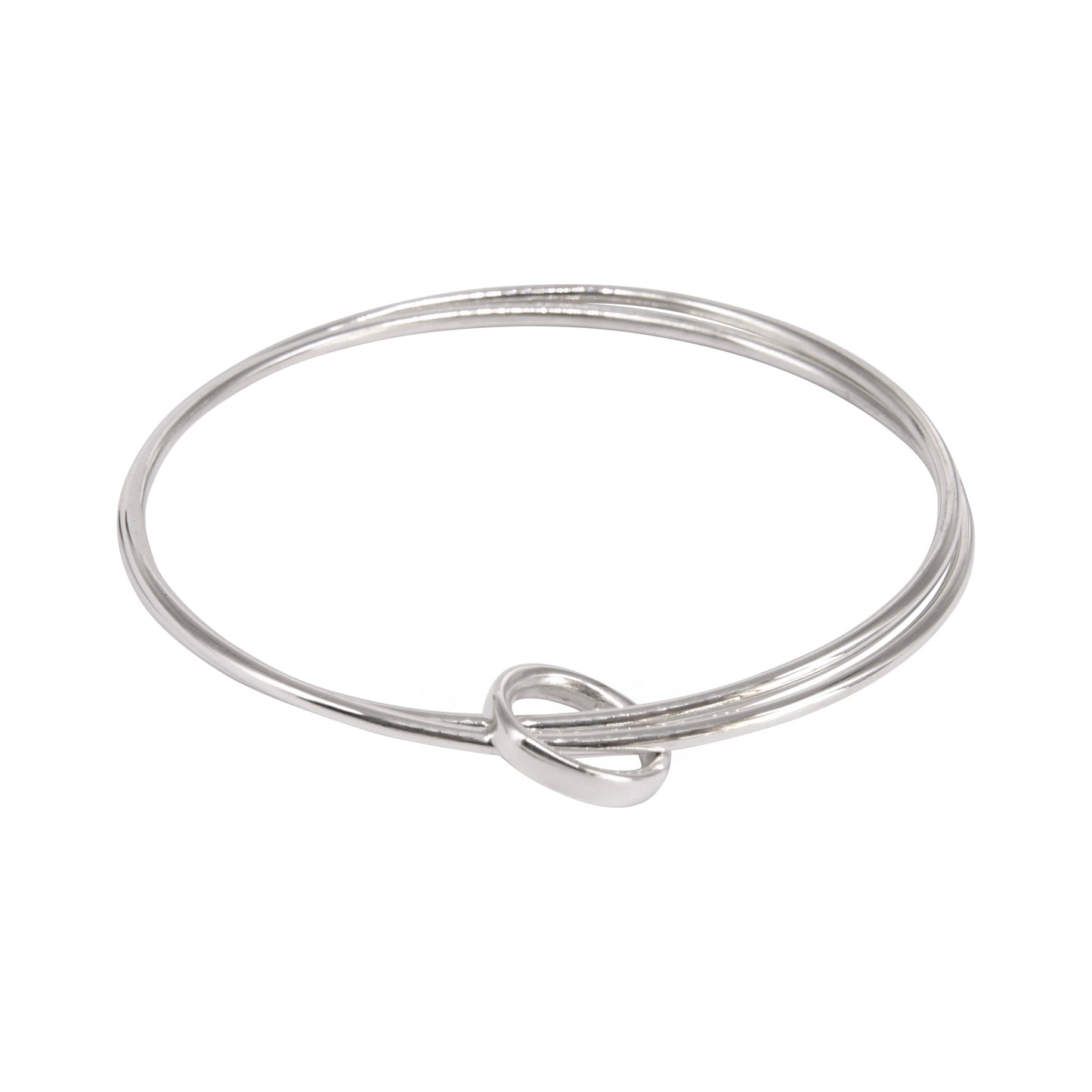 SILVER DOUBLE LINKED BANGLE - Genevieve Broughton