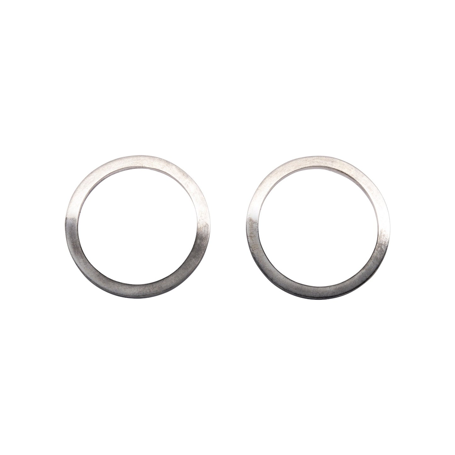 FLAT OPEN CIRCLE SILVER EARRINGS - Genevieve Broughton