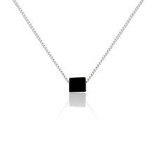 Load image into Gallery viewer, TINY SILVER CUBE NECKLACE - Genevieve Broughton
