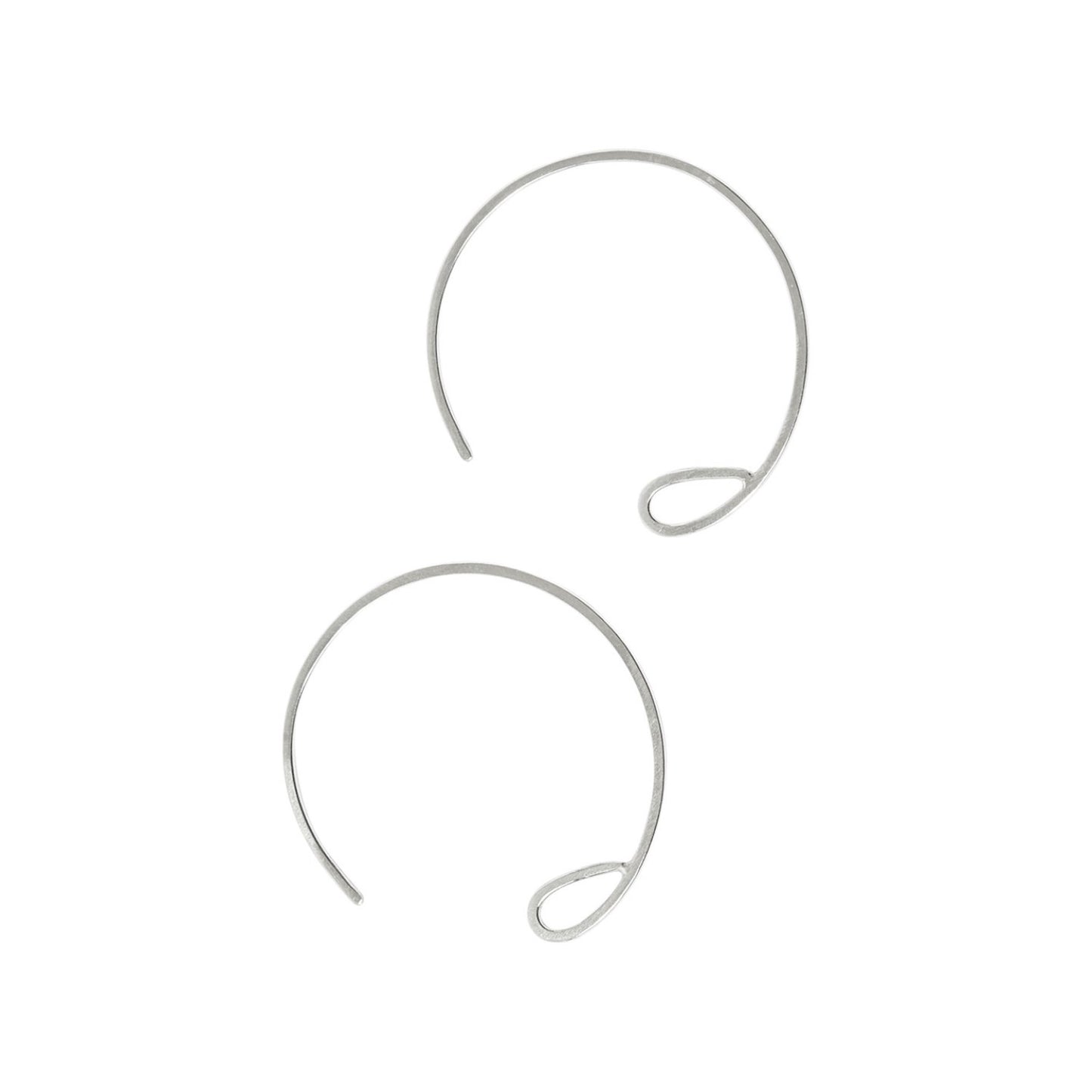 SILVER PULL THROUGH HOOP EARRINGS - Genevieve Broughton