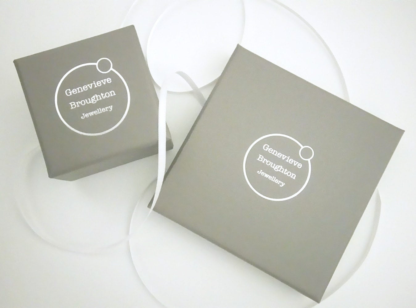 TINY SILVER CUBE STUD EARRING - Genevieve Broughton