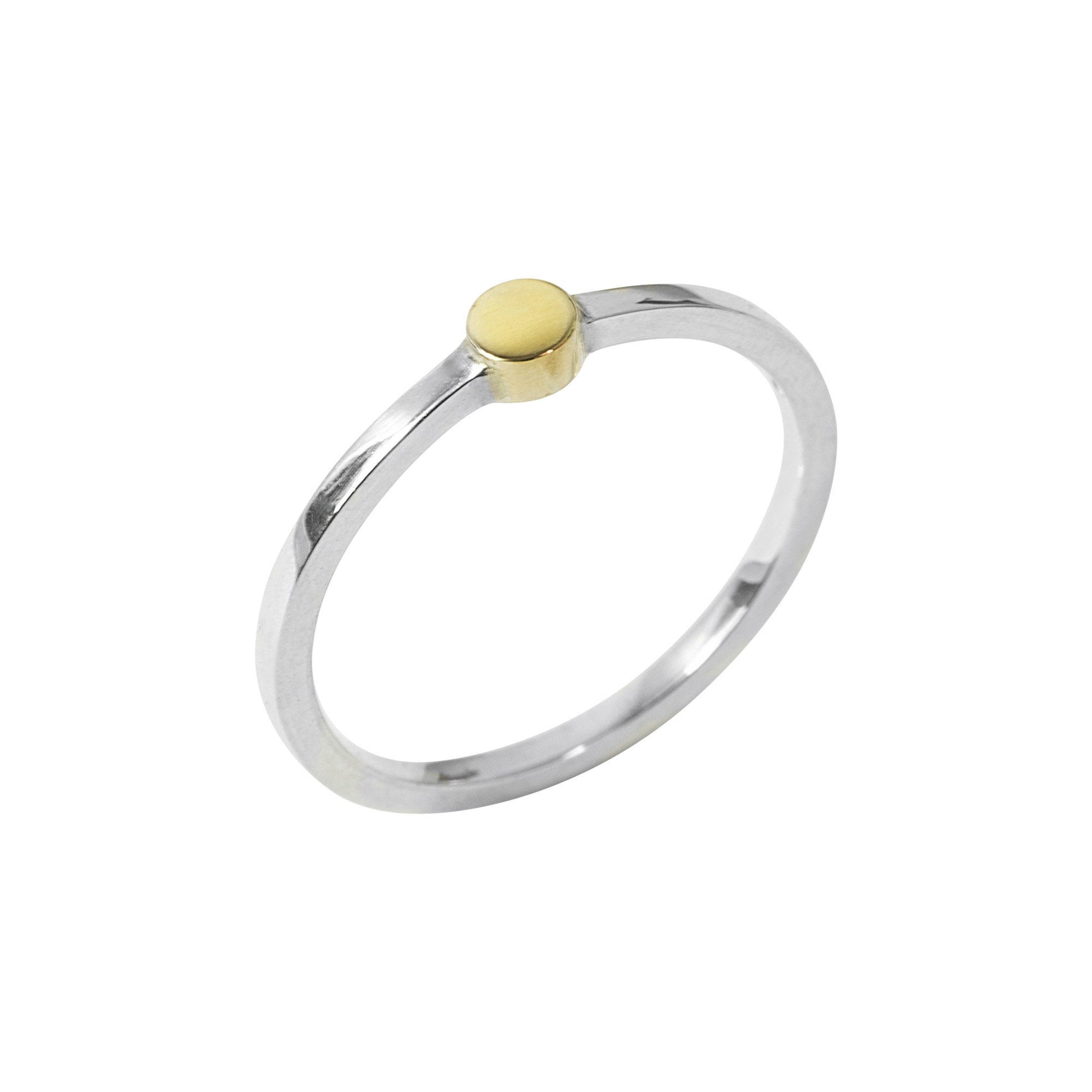 SILVER AND GOLD DOT RING - Genevieve Broughton