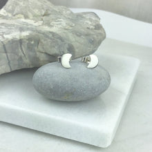 Load image into Gallery viewer, SILVER CRESCENT MOON STUD EARRINGS - Genevieve Broughton
