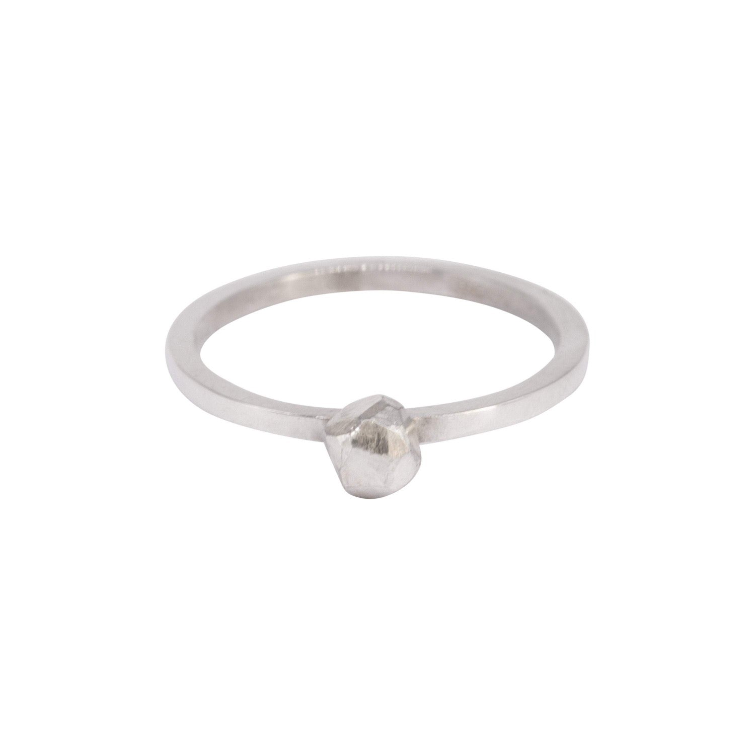 MINIMAL SILVER NUGGET RING - Genevieve Broughton