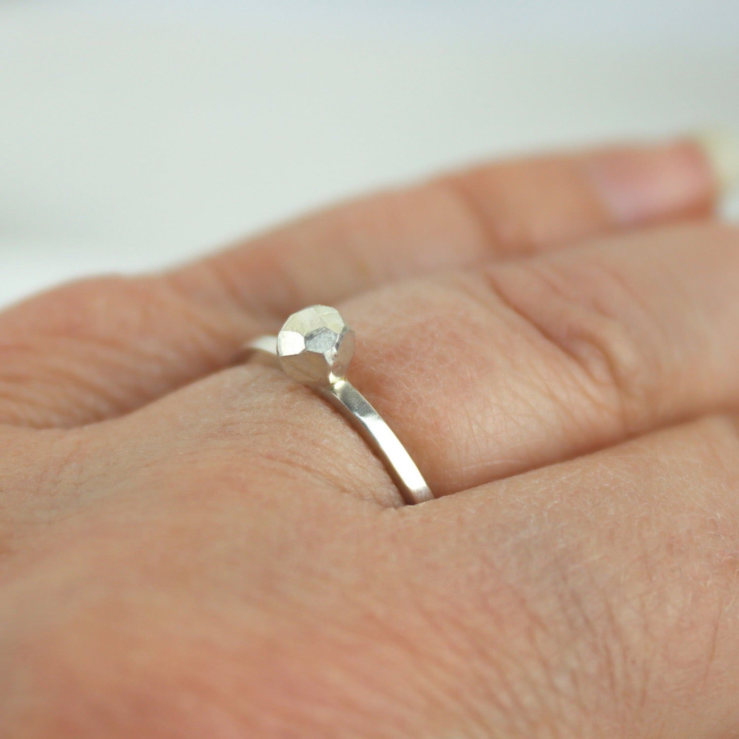 MINIMAL SILVER NUGGET RING - Genevieve Broughton