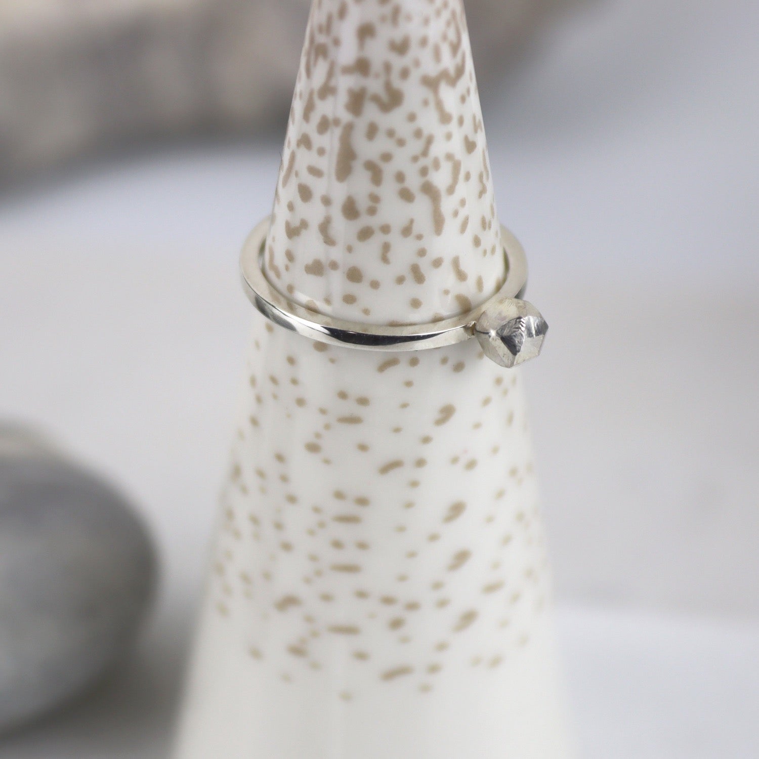 MINIMAL SILVER NUGGET RING - Genevieve Broughton