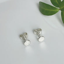 Load image into Gallery viewer, MODERNIST TINY TEXTURED CIRCLE STUD EARRINGS - Genevieve Broughton

