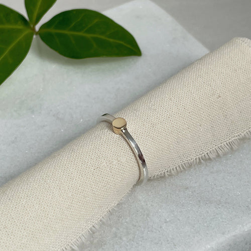 SILVER AND GOLD DOT RING - Genevieve Broughton