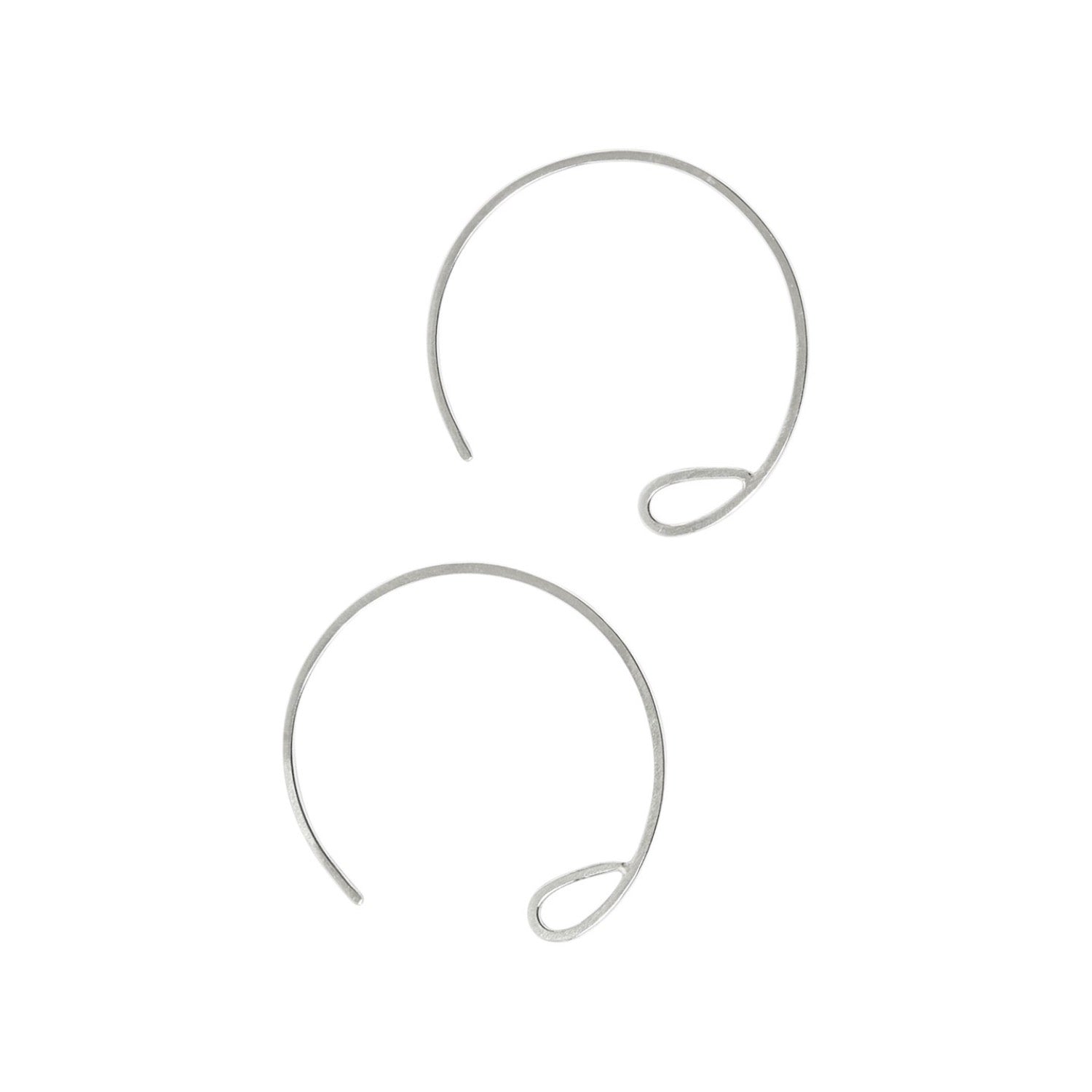 SILVER PULL THROUGH HOOP EARRINGS - Genevieve Broughton