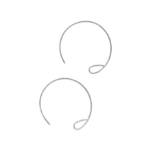 Load image into Gallery viewer, SILVER PULL THROUGH HOOP EARRINGS - Genevieve Broughton
