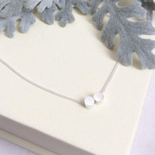 Load image into Gallery viewer, TINY SILVER TWO DOT NECKLACE - Genevieve Broughton
