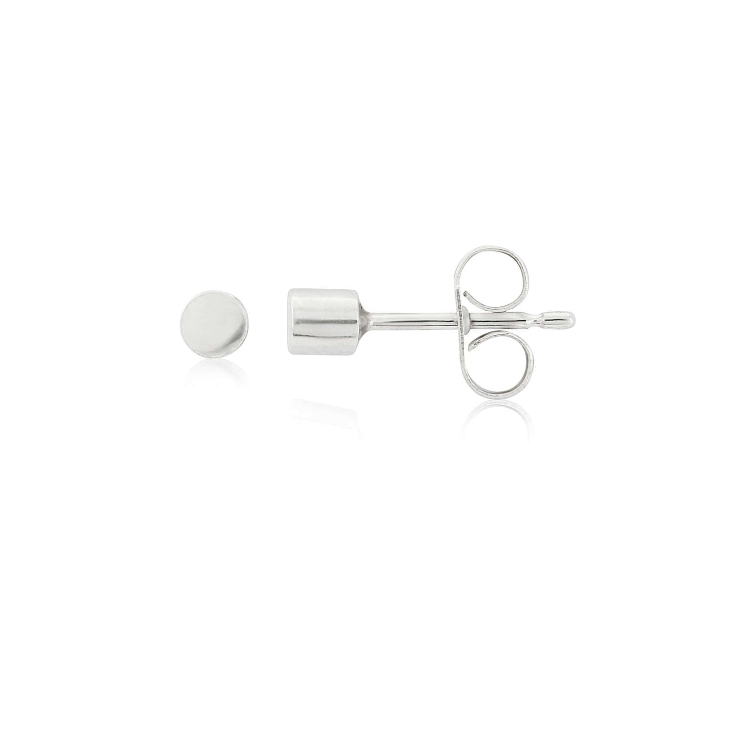 TINY SILVER DOT STUD EARRINGS - Genevieve Broughton