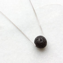 Load image into Gallery viewer, LAVA STONE DIFFUSER NECKLACE WITH SILVER CHAIN - Genevieve Broughton

