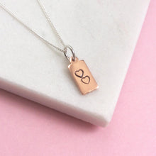 Load image into Gallery viewer, COPPER TWO HEARTS PENDANT WITH SILVER CHAIN - Genevieve Broughton
