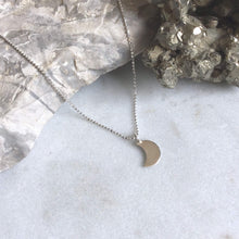 Load image into Gallery viewer, SILVER CRESCENT MOON NECKLACE - Genevieve Broughton
