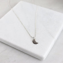 Load image into Gallery viewer, SILVER CRESCENT MOON NECKLACE - Genevieve Broughton
