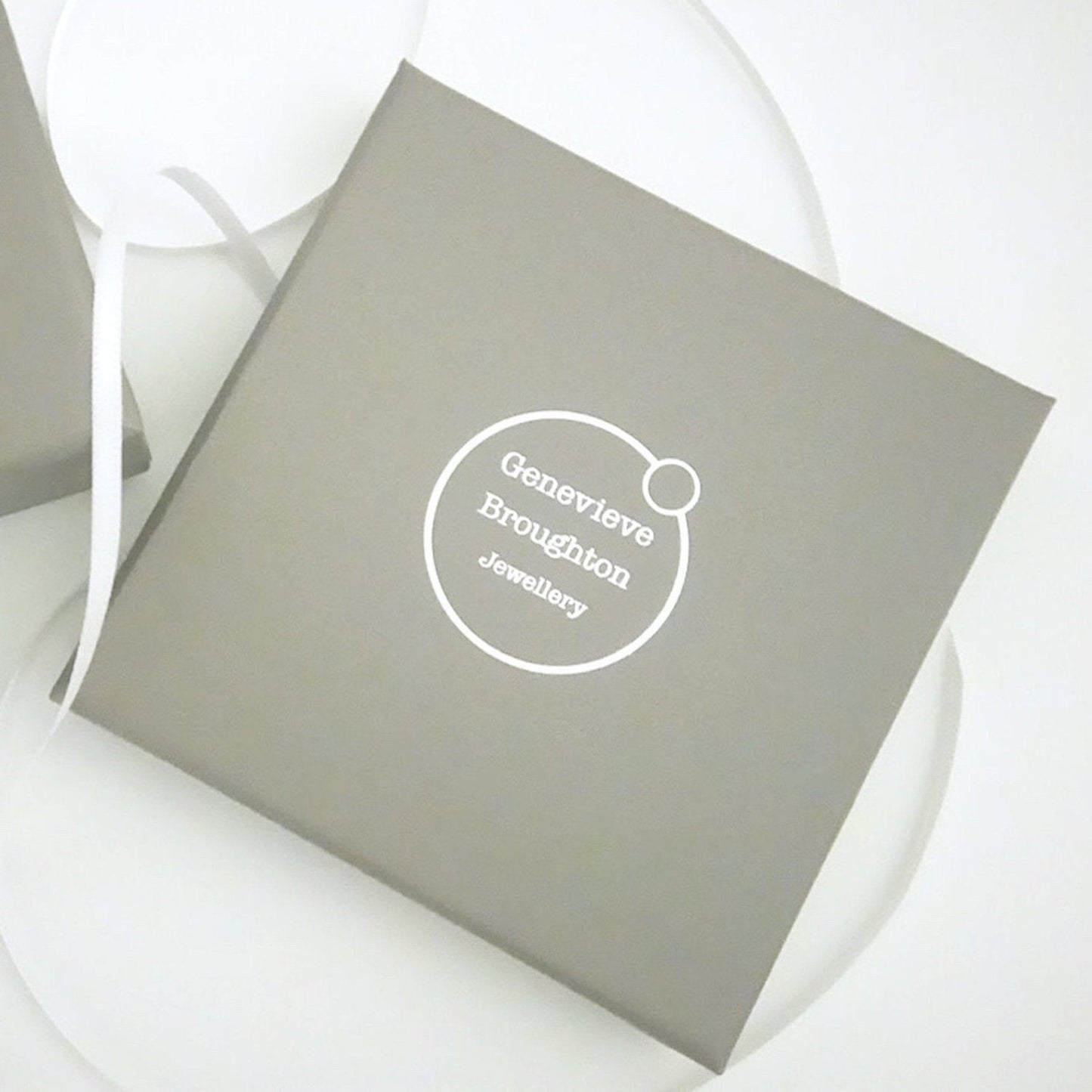SILVER CRESCENT MOON STUD EARRINGS - Genevieve Broughton