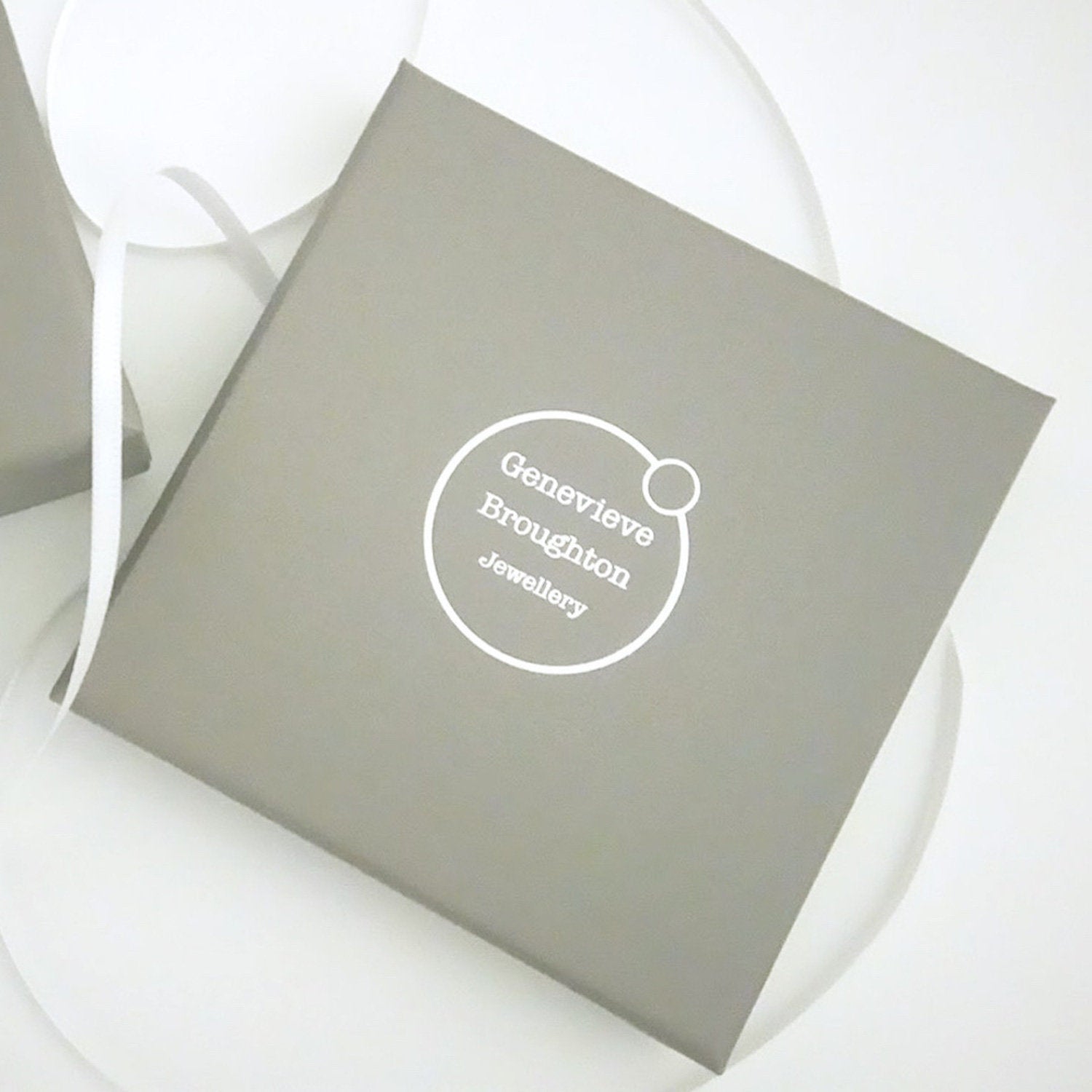 SILVER CRESCENT MOON STUD EARRINGS - Genevieve Broughton