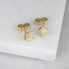Load image into Gallery viewer, GOLD MOON STUD EARRINGS - Genevieve Broughton
