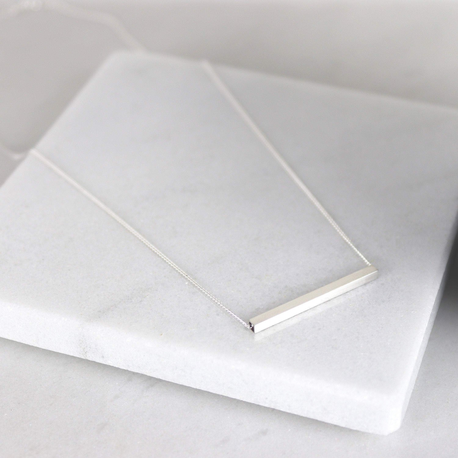 SILVER BAR NECKLACE - Genevieve Broughton