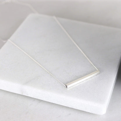 SILVER BAR NECKLACE - Genevieve Broughton