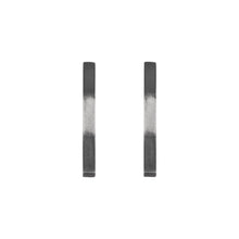 Load image into Gallery viewer, SILVER AND BLACK LONG BAR STUD EARRINGS - Genevieve Broughton
