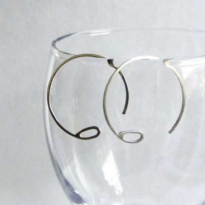 SILVER PULL THROUGH HOOP EARRINGS - Genevieve Broughton