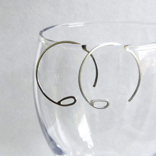 SILVER PULL THROUGH HOOP EARRINGS - Genevieve Broughton