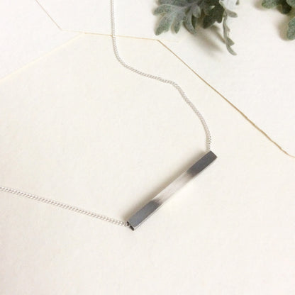 SILVER BAR NECKLACE - Genevieve Broughton